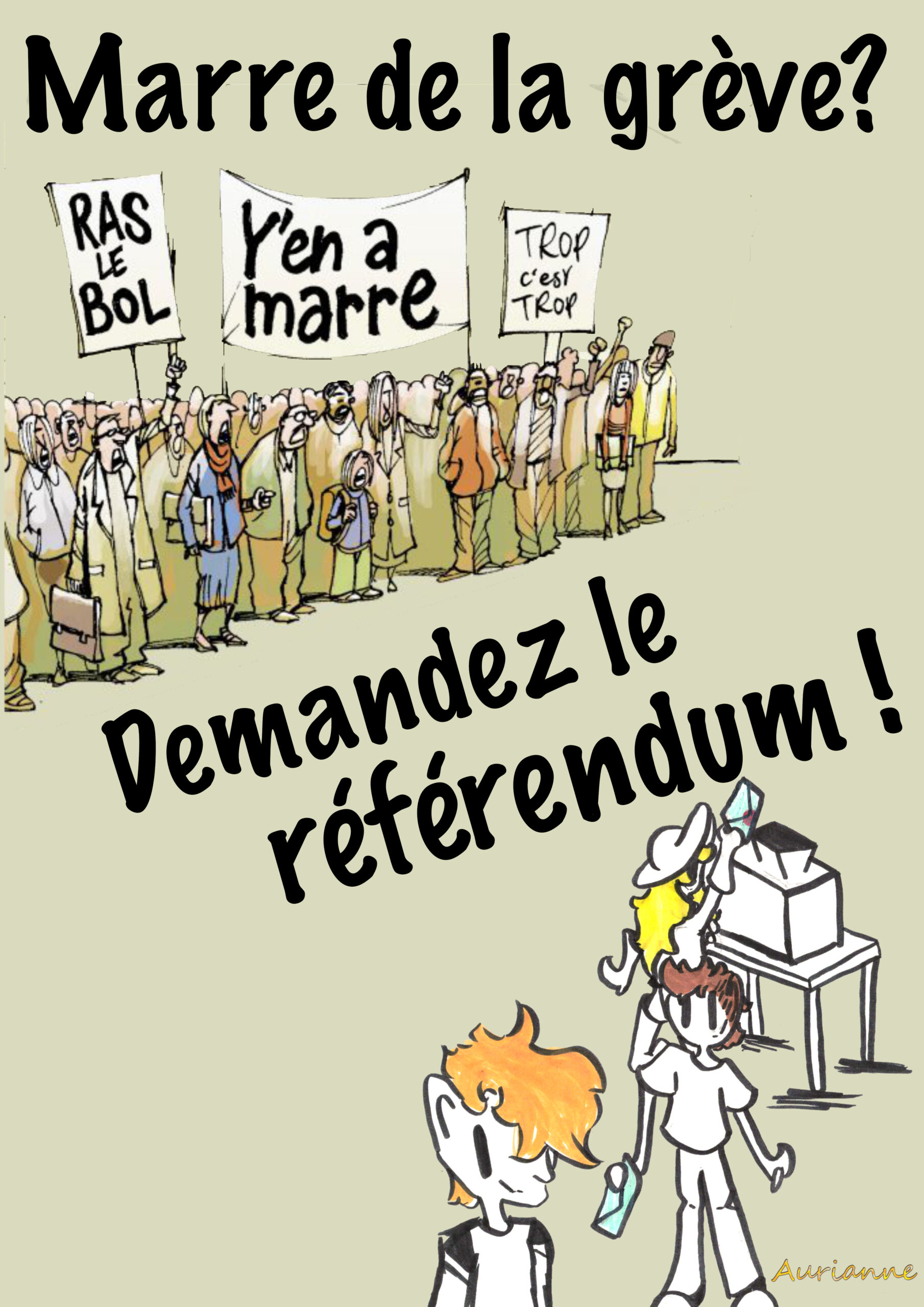 Marre de la grève? Demandez le référendum d’initiative citoyenne!