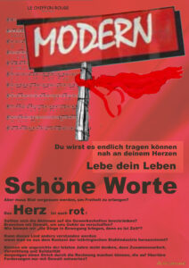 Das moderne rote Tuch